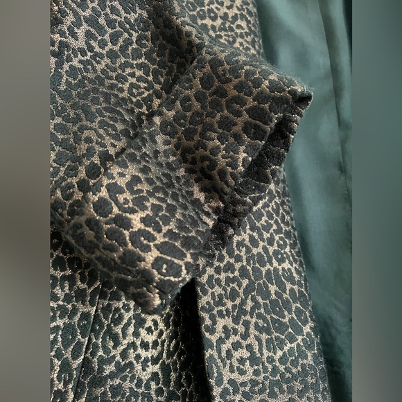 Alberto Makali Animal Print Blazer Brown Textured Open Front Jacket Cardigan - Picture 4 of 8